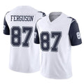 Seanshop D.Cowboys #87 Jake Ferguson Player White-Navy Limited Vapor F.U.S.E. Home Game Stitched Jerseys
