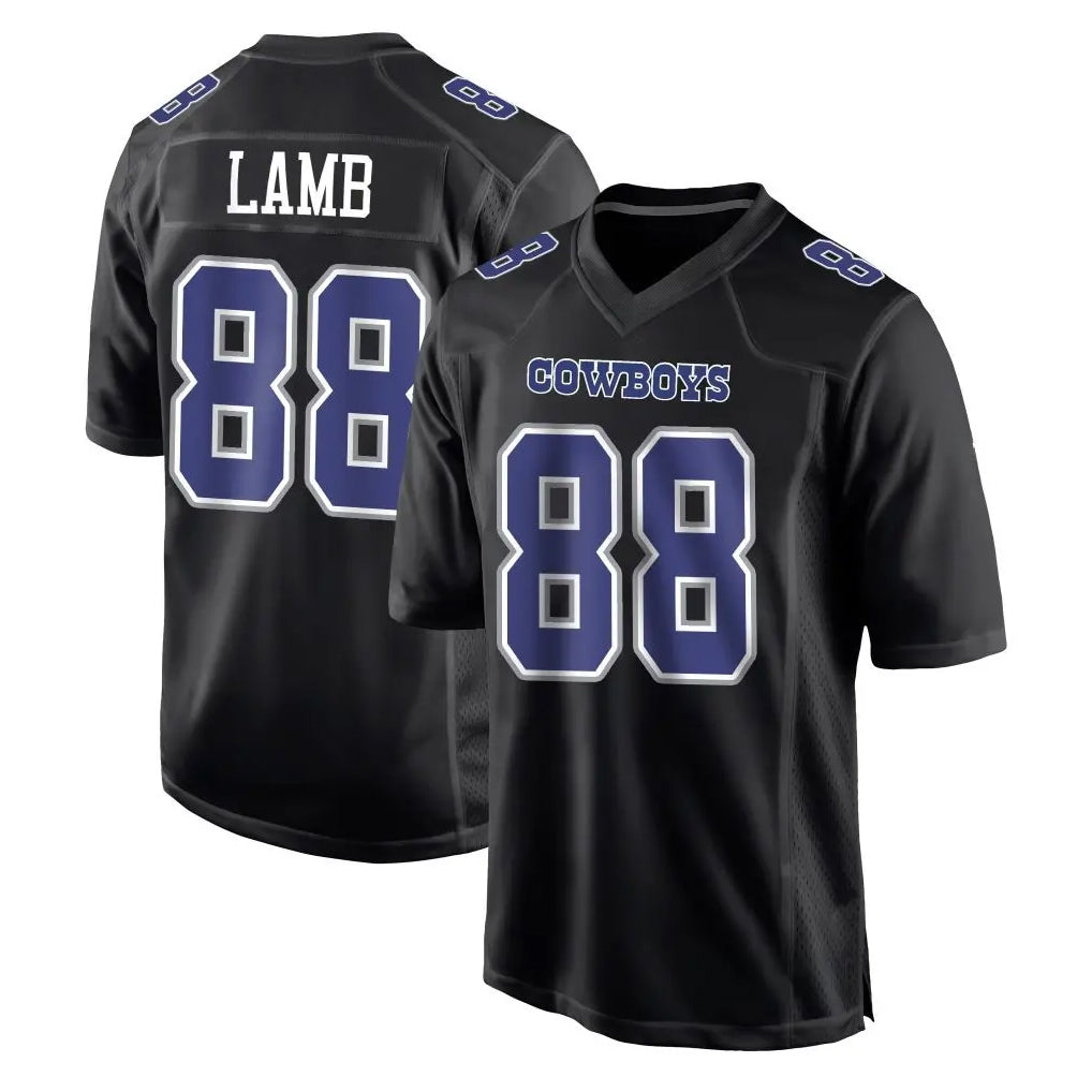 Seanshop D.Cowboys #88 CeeDee Lamb Player Carbon Black Fashion Home Game Stitched Jerseys