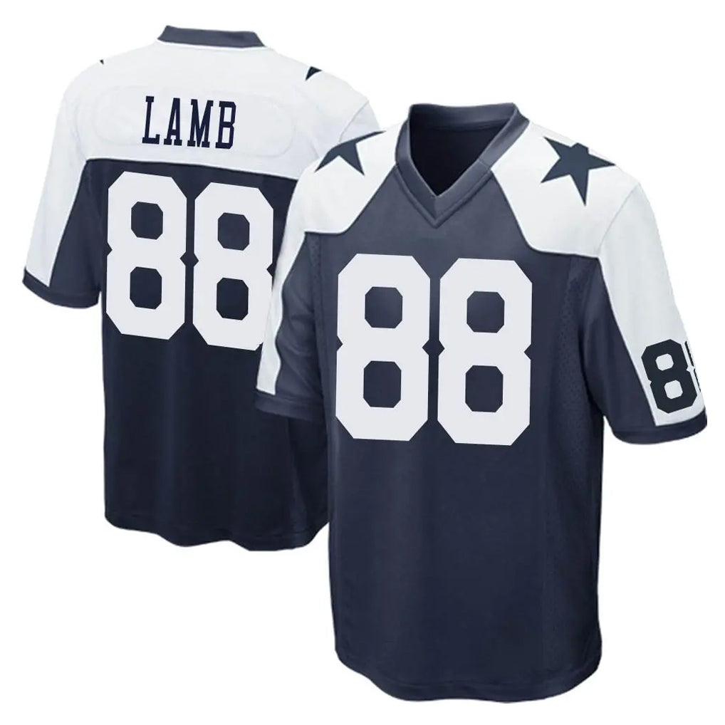 Seanshop D.Cowboys #88 CeeDee Lamb Player Navy-White Alternate Home Game Stitched Jerseys