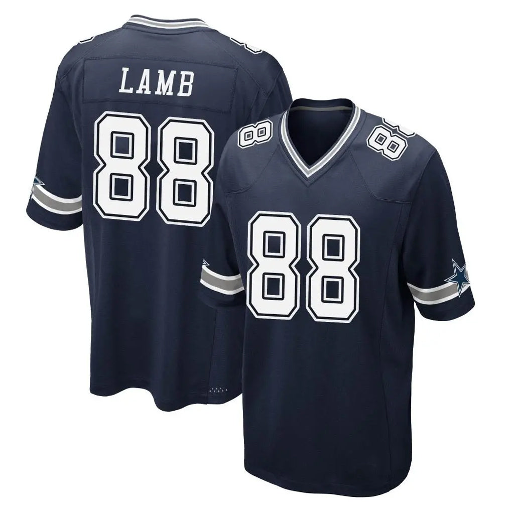 Seanshop D.Cowboys #88 CeeDee Lamb Player Navy Home Game Stitched Jerseys