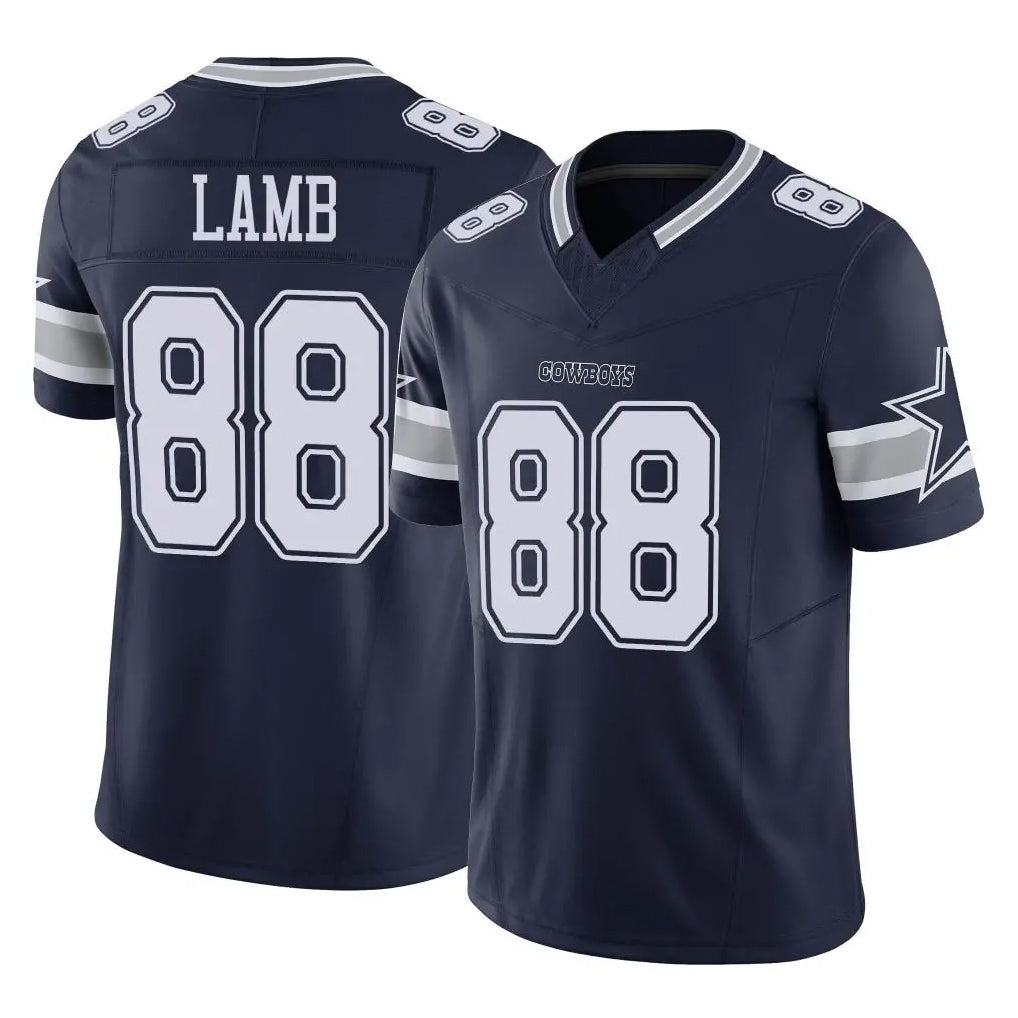 Seanshop D.Cowboys #88 CeeDee Lamb Player Navy Limited Vapor F.U.S.E. Home Game Stitched Jerseys