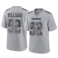 Seanshop D.Cowboys #92 Quinnen Williams Player Gray Atmosphere Fashion Home Game Stitched Jerseys