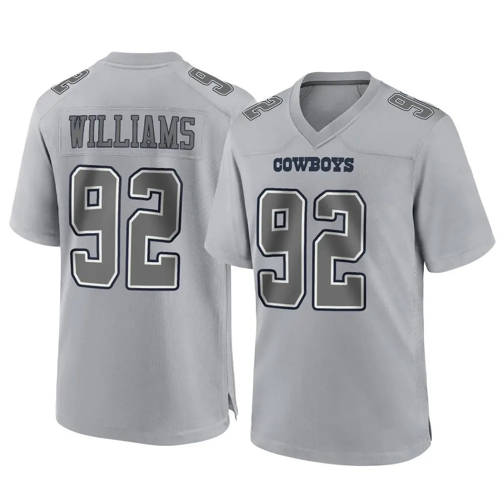 Seanshop D.Cowboys #92 Quinnen Williams Player Gray Atmosphere Fashion Home Game Stitched Jerseys