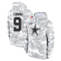 Seanshop D.Cowboys #9 KaVontae Turpin Player Arctic Camo Salute to Service Hoodies Limited Game Stitched Jerseys