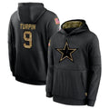 Seanshop D.Cowboys #9 KaVontae Turpin Player Black Salute to Service Pullover Hoodies Limited Stitched Jerseys