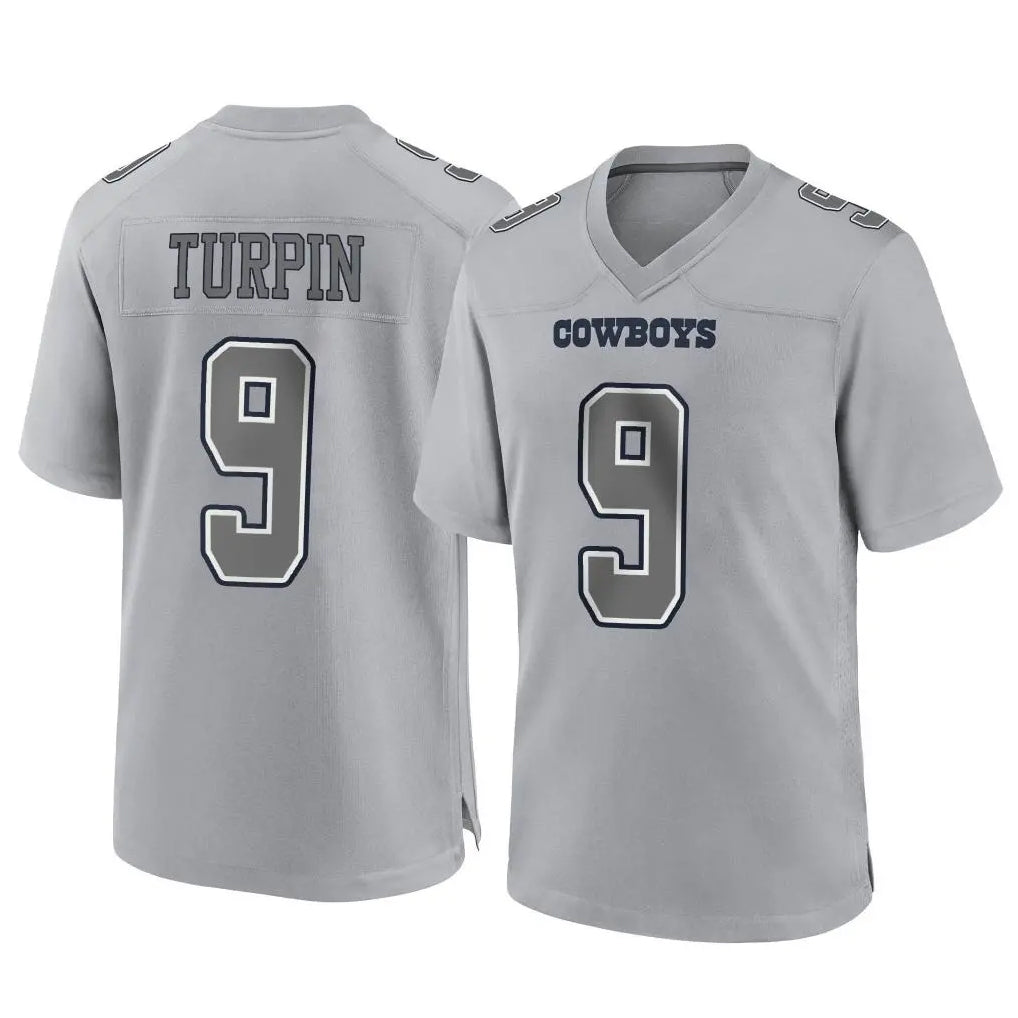Seanshop D.Cowboys #9 KaVontae Turpin Player Gray Atmosphere Fashion Home Game Stitched Jerseys