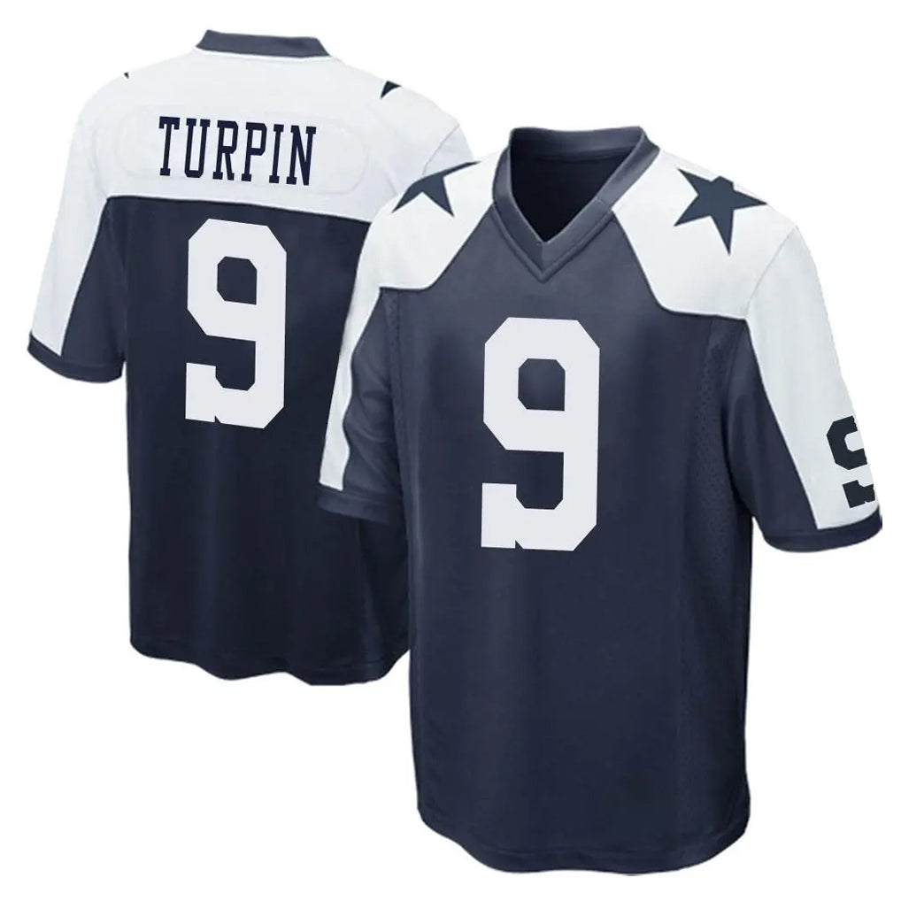 Seanshop D.Cowboys #9 KaVontae Turpin Player Navy-White Alternate Home Game Stitched Jerseys