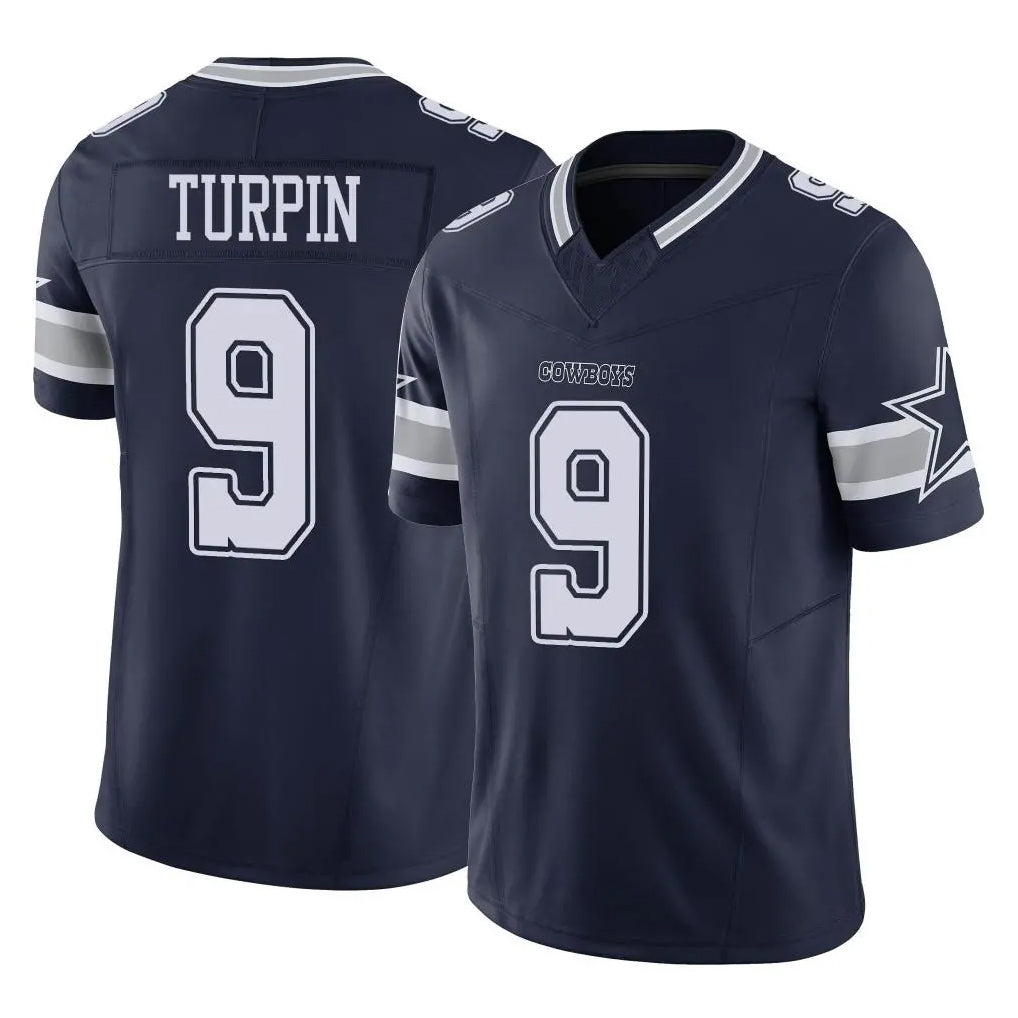 Seanshop D.Cowboys #9 KaVontae Turpin Player Navy Limited Vapor F.U.S.E. Home Game Stitched Jerseys