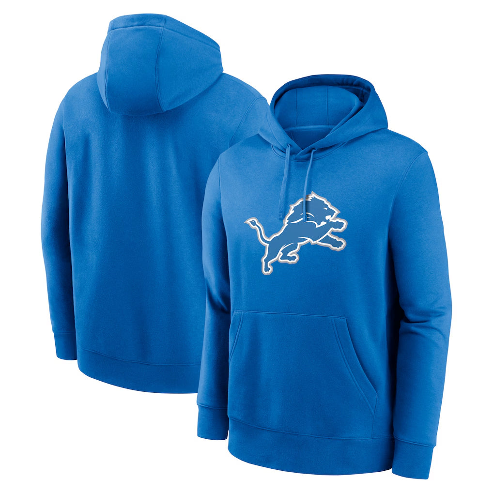 Seanshop D.Lions Blue Pullover Hoodies Limited Blank Player Stitched Jerseys
