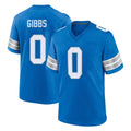 Seanshop D.Lions #0 Jahmyr Gibbs Player Blue Alternate Home Game Stitched Jerseys