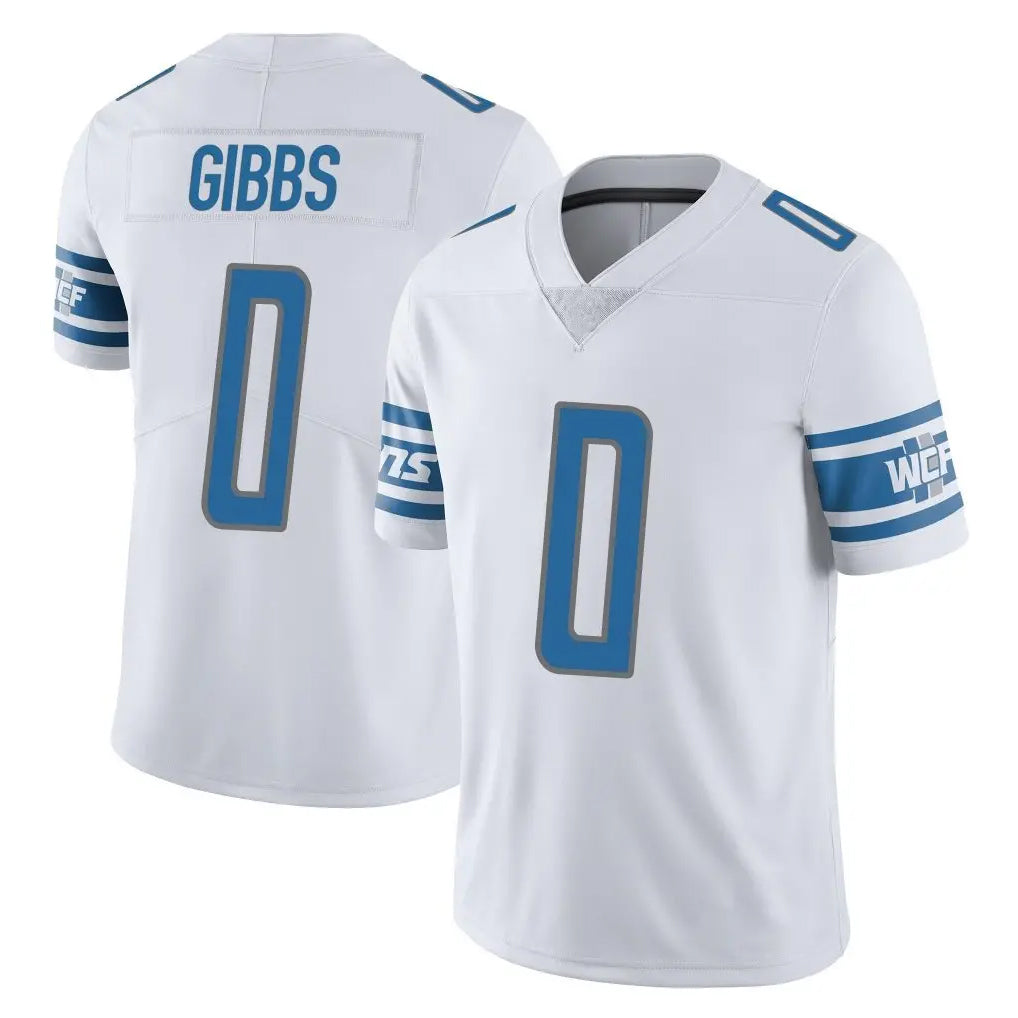 Seanshop D.Lions #0 Jahmyr Gibbs Player White Limited Vapor Untouchable Home Game Stitched Jerseys