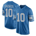 Seanshop D.Lions #10 Isiah Pacheco Player Blue Vapor Untouchable Throwback Game Stitched Jerseys