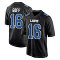 Seanshop D.Lions #16 Jared Goff Player Black Fashion Home Game Stitched Jerseys