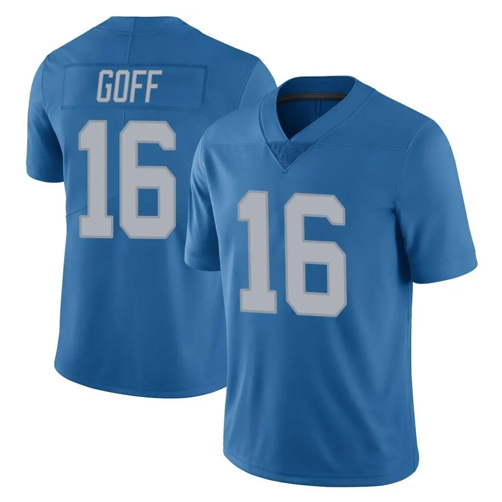 Seanshop D.Lions #16 Jared Goff Player Blue Limited Throwback Vapor Untouchable Stitched Jerseys