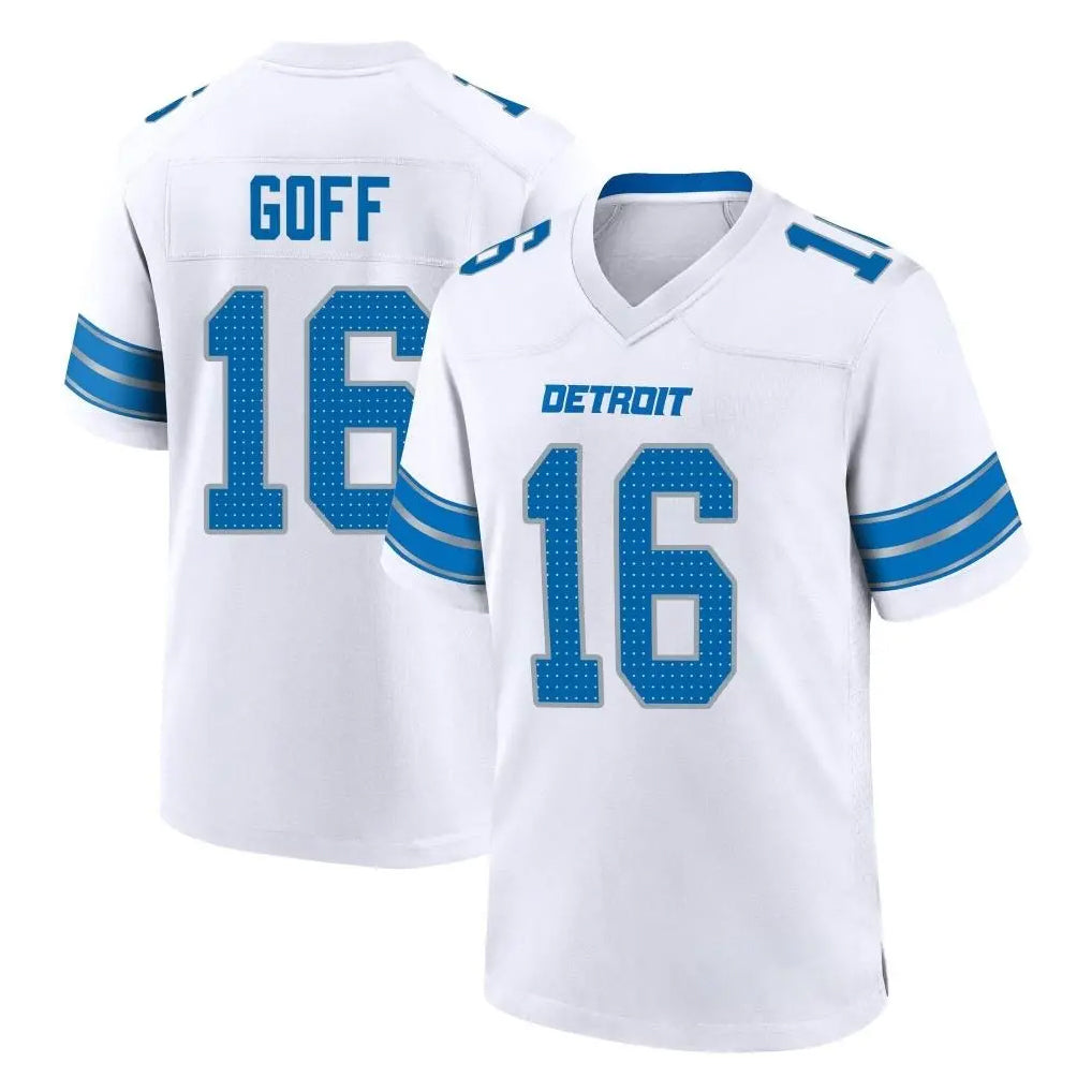 Seanshop D.Lions #16 Jared Goff Player White Alternate Home Game Stitched Jerseys