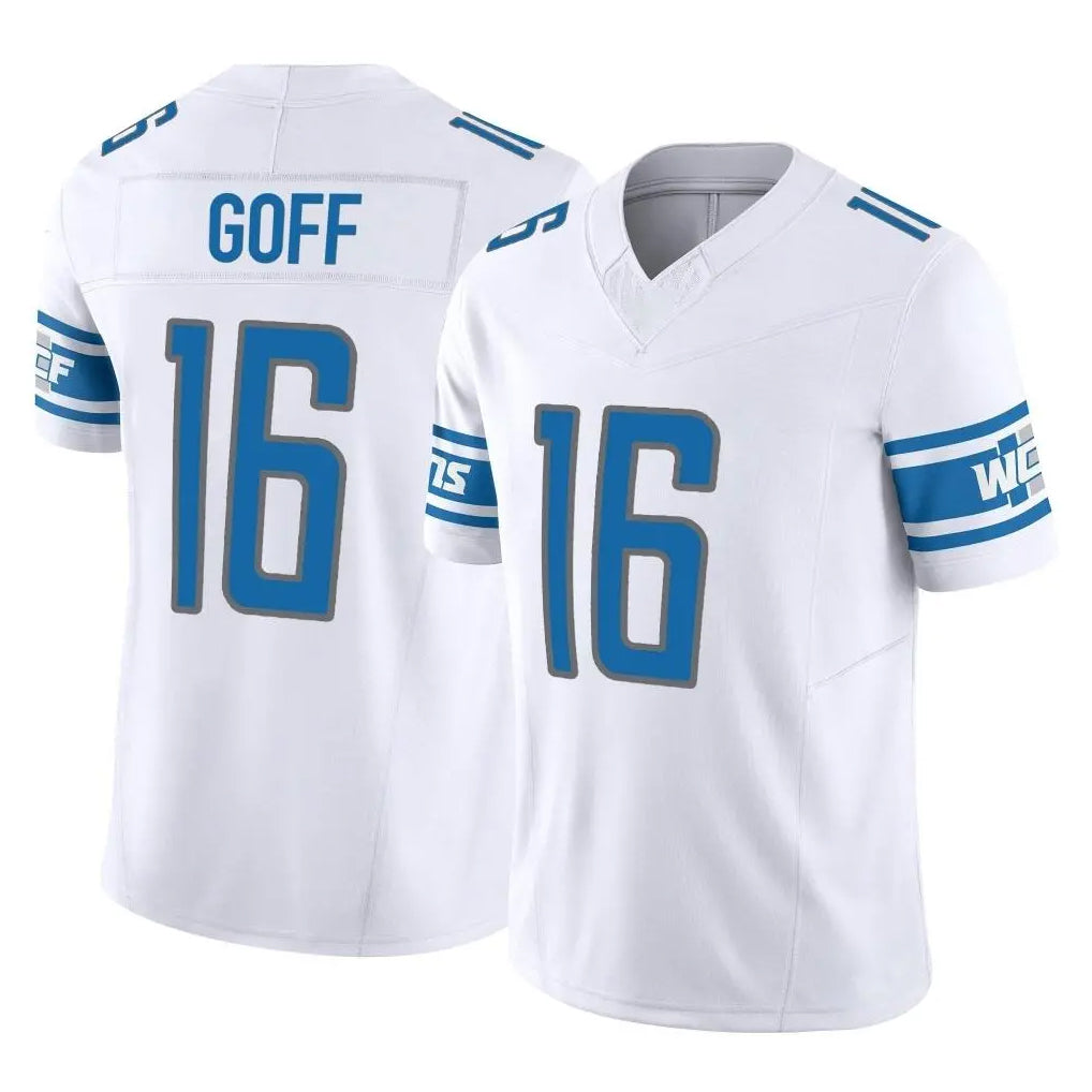 Seanshop D.Lions #16 Jared Goff Player White Vapor F.U.S.E. Limited Home Game Stitched Jerseys