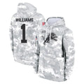 Seanshop D.Lions #1 Jameson Williams Player Arctic Camo Salute to Service Hoodies Limited Game Stitched Jerseys