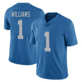 Seanshop D.Lions #1 Jameson Williams Player Blue Limited Throwback Vapor Untouchable Stitched Jerseys