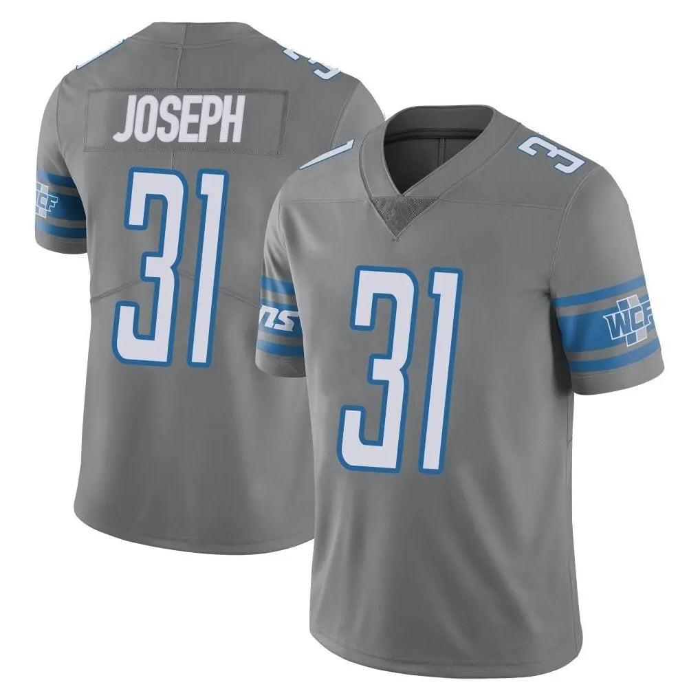 Seanshop D.Lions #31 Kerby Joseph Player Gray Vapor Untouchable Limited Home Game Stitched Jerseys