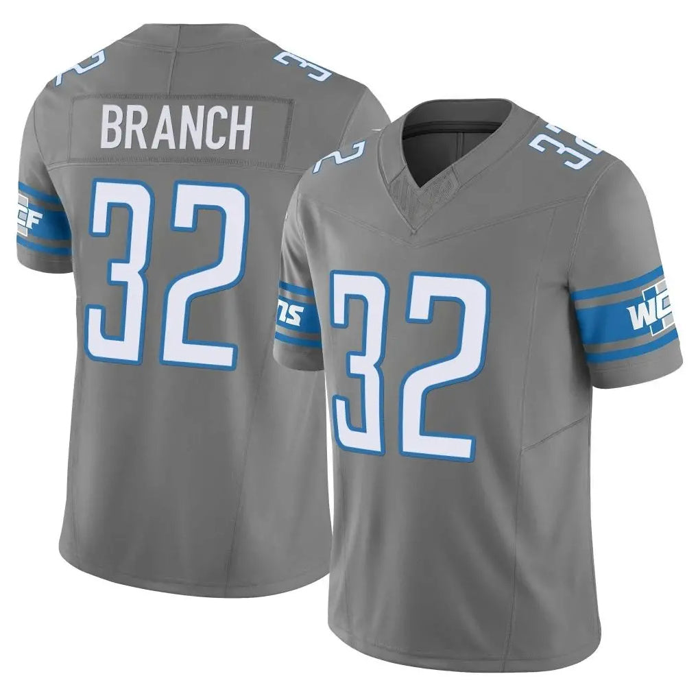 Seanshop D.Lions #32 Brian Branch Player Gray Vapor F.U.S.E. Limited Home Game Stitched Jerseys
