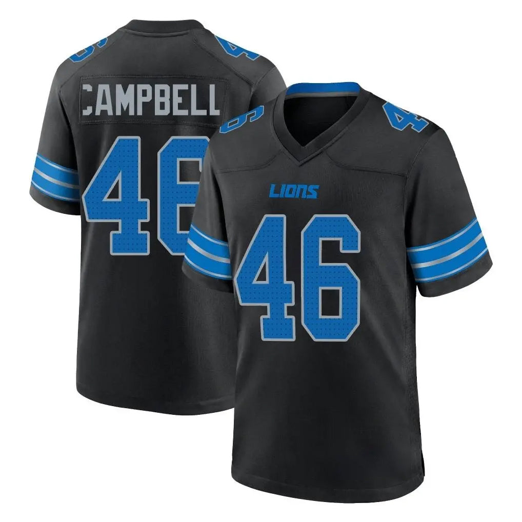 Seanshop D.Lions #46 Jack Campbell Player Black Alternate Home Game Stitched Jerseys