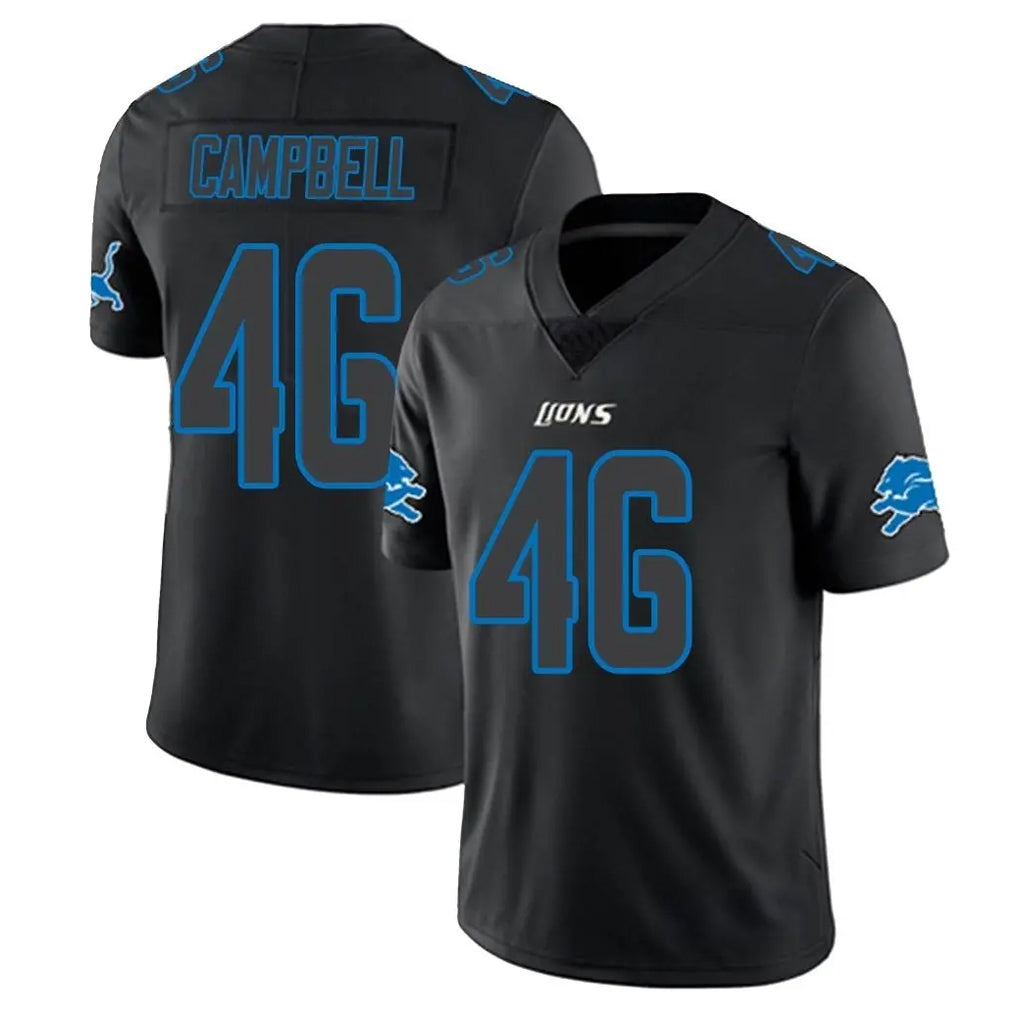 Seanshop D.Lions #46 Jack Campbell Player Black Impact Limited Home Game Stitched Jerseys