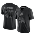 Seanshop D.Lions #46 Jack Campbell Player Black Reflective Limited Home Game Stitched Jerseys