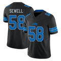 Seanshop D.Lions #58 Penei Sewell Player Black Alternate Vapor F.U.S.E. Limited Home Game Stitched Jerseys