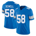 Seanshop D.Lions #58 Penei Sewell Player Blue Limited Vapor F.U.S.E. Alternate Home Game Stitched Jerseys