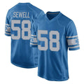 Seanshop D.Lions #58 Penei Sewell Player Blue Vapor Untouchable Throwback Game Stitched Jerseys