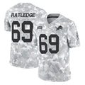 Seanshop D.Lions #69 Tate Ratledge Player Arctic Camo Salute To Service Limited Stitched Jerseys
