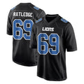 Seanshop D.Lions #69 Tate Ratledge Player Black Fashion Home Game Stitched Jerseys