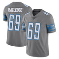 Seanshop D.Lions #69 Tate Ratledge Player Gray Vapor Untouchable Limited Home Game Stitched Jerseys