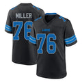 Seanshop D.Lions #76 Blake Miller Player Black Alternate Home Game Stitched Jerseys