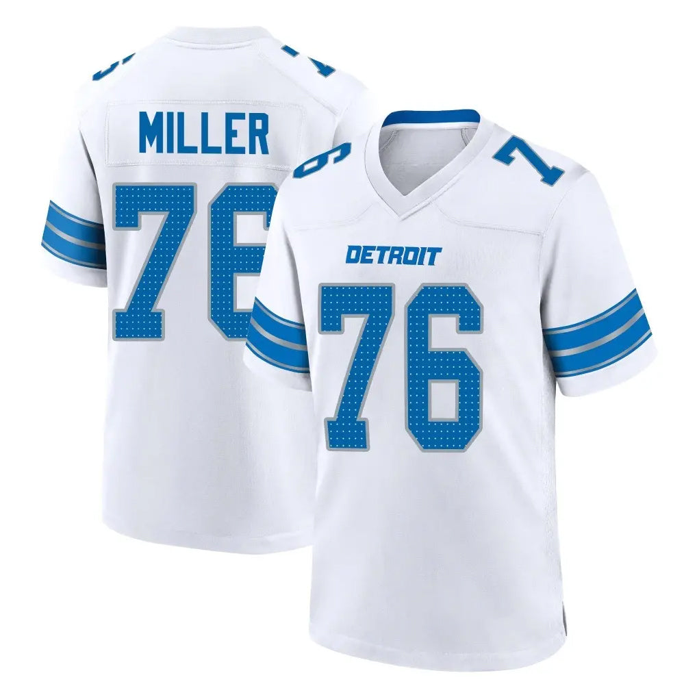 Seanshop D.Lions #76 Blake Miller Player White Alternate Home Game Stitched Jerseys