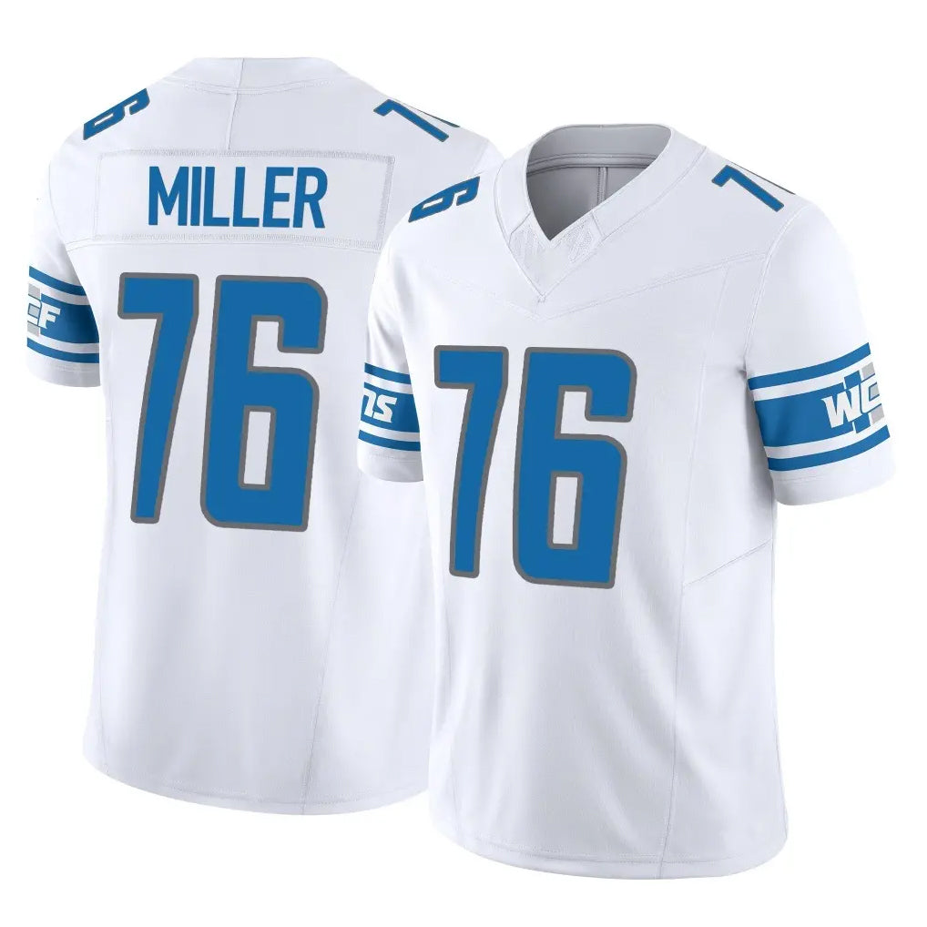 Seanshop D.Lions #76 Blake Miller Player White Vapor F.U.S.E. Limited Home Game Stitched Jerseys