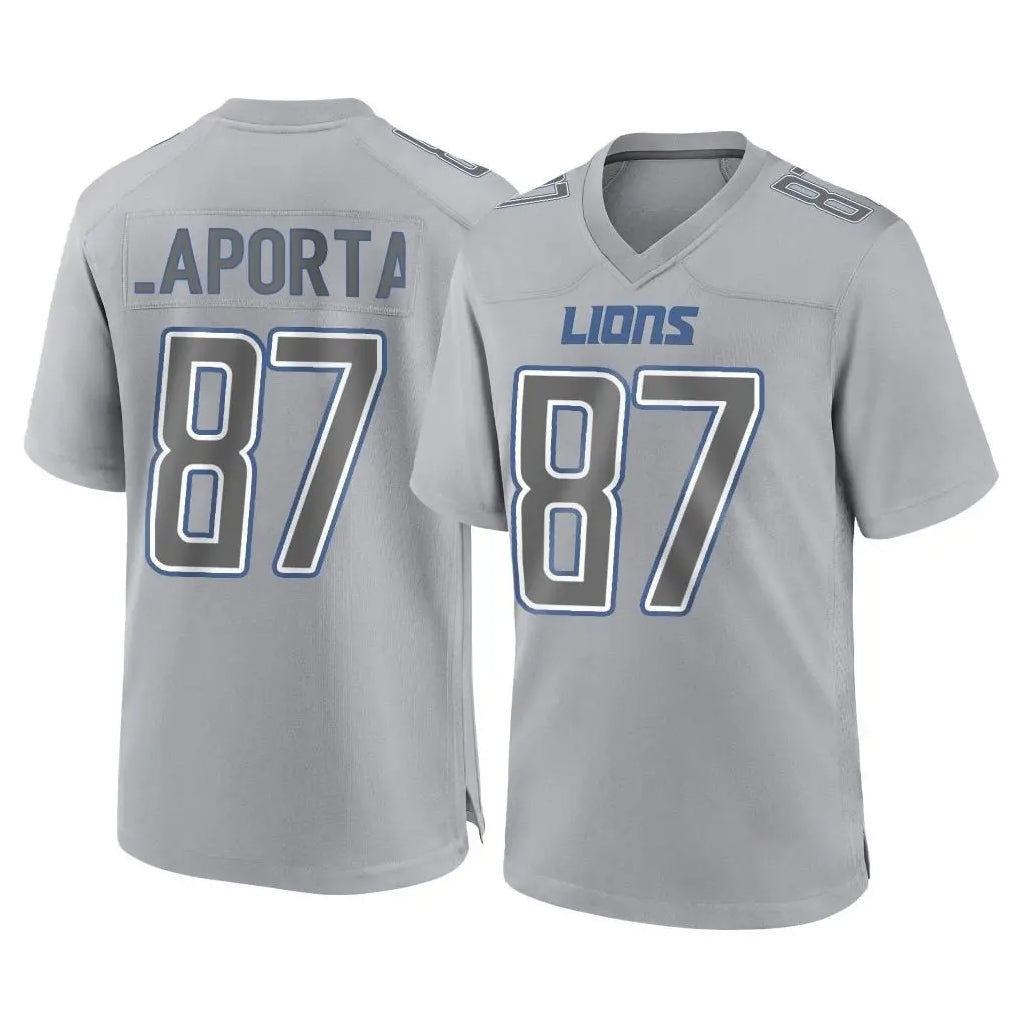 Seanshop D.Lions #87 Sam LaPorta Player Gray Atmosphere Fashion Home Game Stitched Jerseys