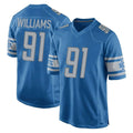 Seanshop D.Lions #91 Tyleik Williams Player Blue Alternate Home Game Stitched Jerseys