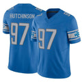 Seanshop D.Lions #97 Aidan Hutchinson Player Blue Vapor F.U.S.E. Limited Home Game Stitched Jerseys
