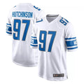 Seanshop D.Lions #97 Aidan Hutchinson Player White Home Game Stitched Jerseys