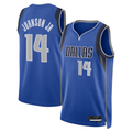 Leonaf D.Mavericks #14 Morez Johnson Jr. Blue Icon Swingman Stitched Jerseys