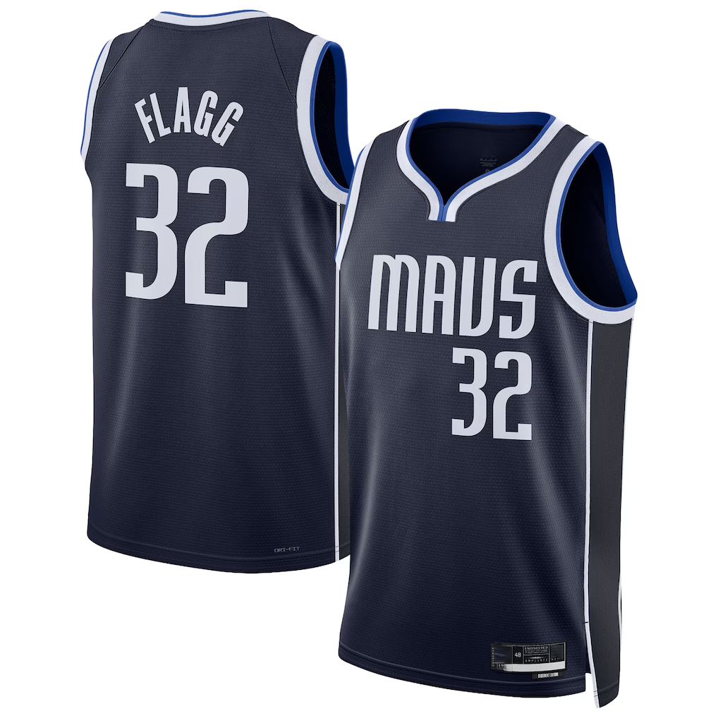 Leonaf D.Mavericks #32 Cooper Flagg Navy Swingman Jerseys - Statement Edition