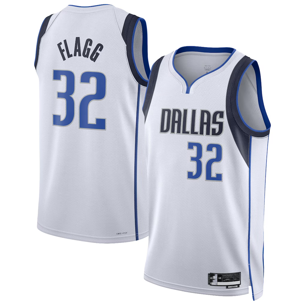 Leonaf D.Mavericks #32 Cooper Flagg White Swingman Player Jerseys - Association Edition