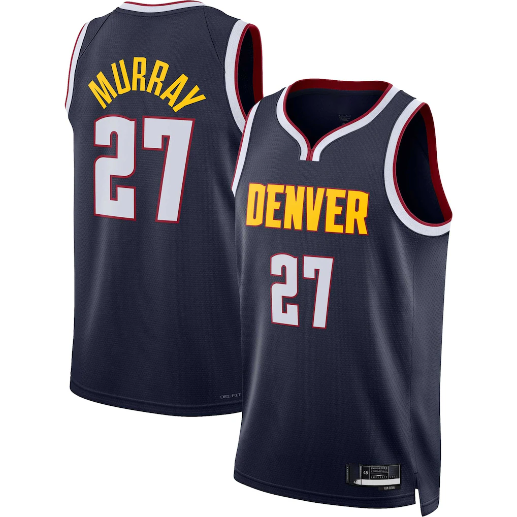 Seanshop D.Nuggets #27 Jamal Murray Navy Swingman Jerseys - Icon Edition
