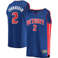 Leonaf D.Pistons #2 Cade Cunningham  Blue 2021 Draft First Round Pick Fast Break Replica Jerseys - Icon Edition