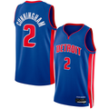 Leonaf D.Pistons #2 Cade Cunningham Blue Swingman Jerseys - Icon Edition