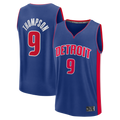 Leonaf D.Pistons #9 Ausar Thompson  Blue Fast Break Jerseys - Icon Edition