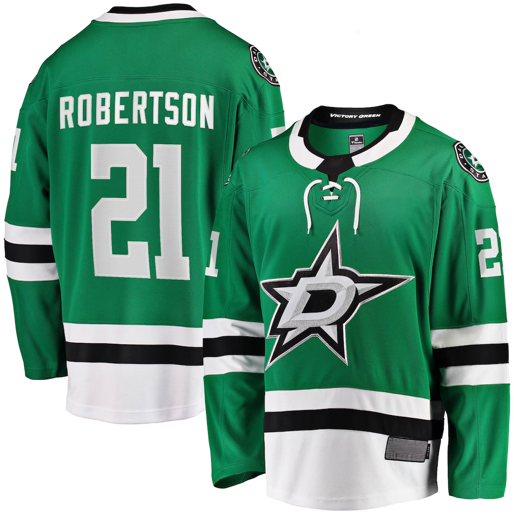 Seanshop D.Stars #21 Jason Robertson Kelly Green Home Breakaway Replica Jerseys