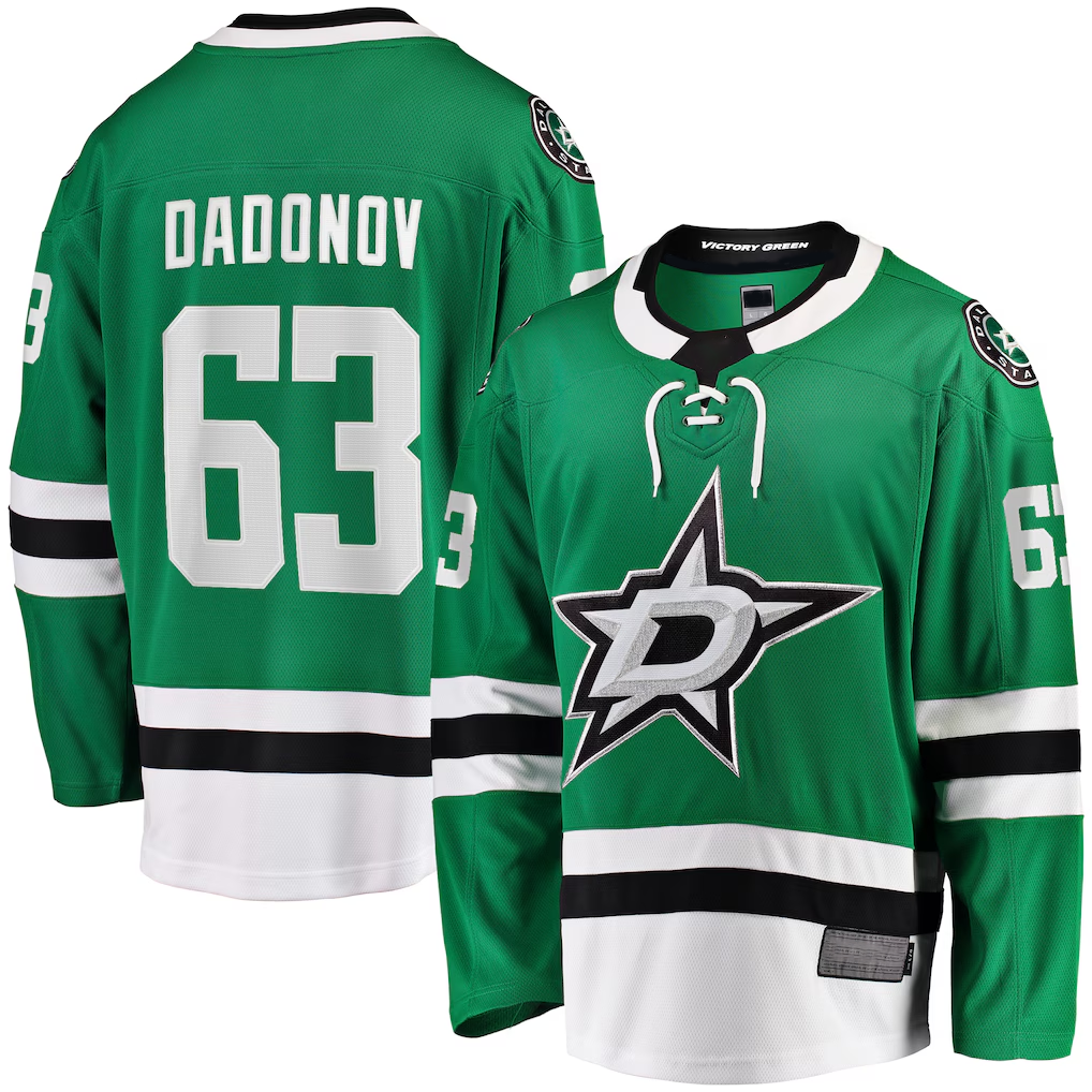 Seanshop D.Stars #63 Evgenii Dadonov Green Home Breakaway Jerseys