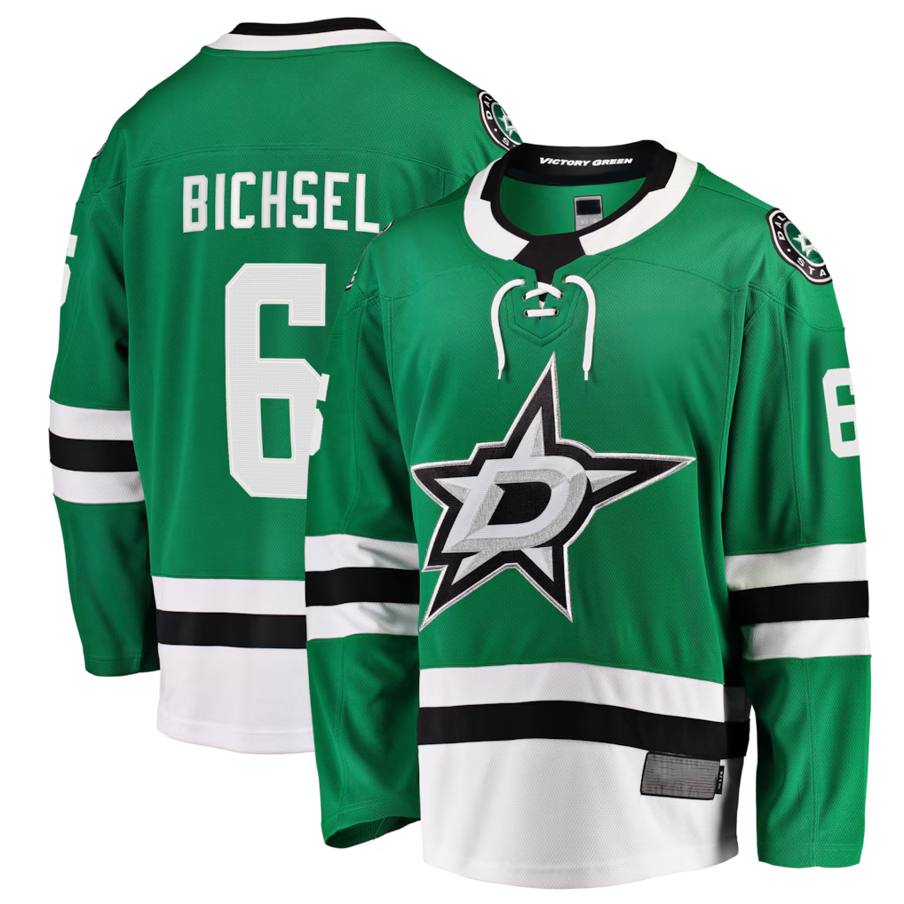 Seanshop D.Stars #6 Lian Bichsel Kelly Green Home Breakaway Jerseys